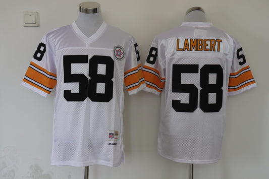 Men’s Pittsburgh Steelers Jack Lambert Mitchell & Ness White Legacy Jersey