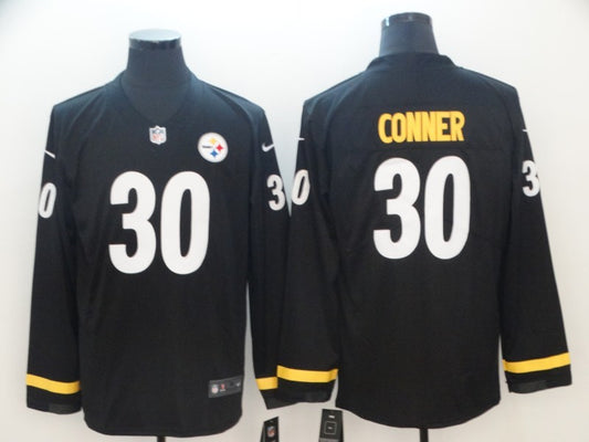 Men’s Pittsburgh Steelers James Conner #30 Black Authentic Jersey