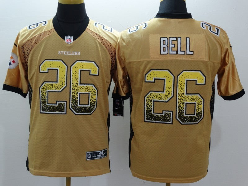 Men’s Pittsburgh Steelers LeVeon Bell #26 Gold Jersey