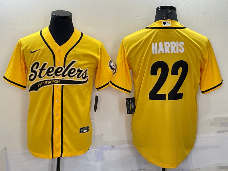 Men’s Pittsburgh Steelers Najee Harris #22 Yellow Jersey