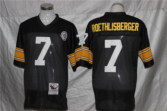 Men’s Pittsburgh Steelers Reebok Roethlisberger Mitchell & Ness Black Legacy Jersey