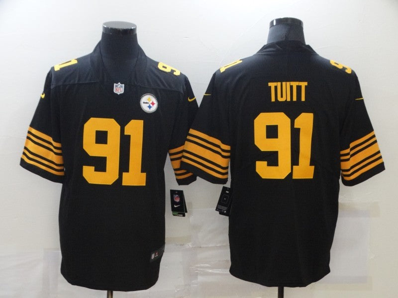 Men’s Pittsburgh Steelers Stephon Tuitt #91 Black Alternate Legend Jersey