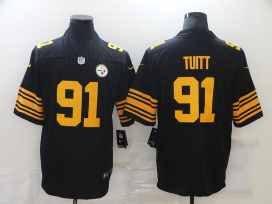 Men’s Pittsburgh Steelers Stephon Tuitt #91 Black Alternate Legend Jersey