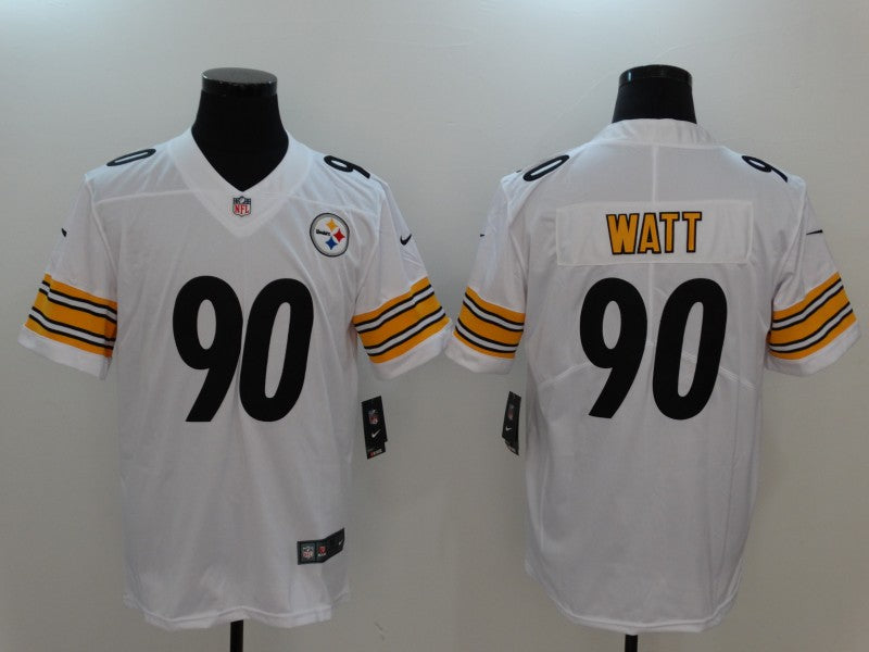Men’s Pittsburgh Steelers T.J. Watt #90 White Jersey