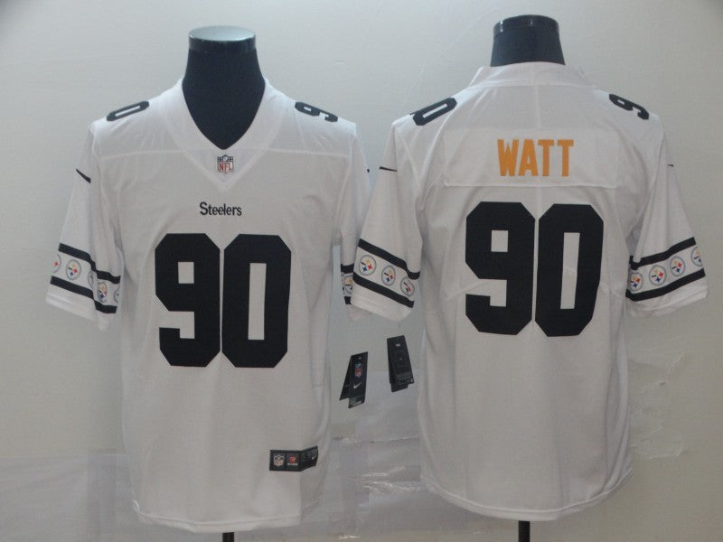 Men’s Pittsburgh Steelers T.J. Watt #90 White Jersey