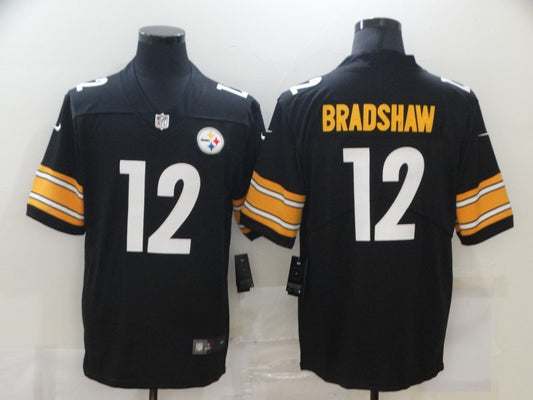 Men’s Pittsburgh Steelers Terry Bradshaw #12 Black Jersey