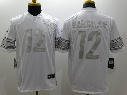 Men’s Pittsburgh Steelers Terry Bradshaw #12 White Jersey