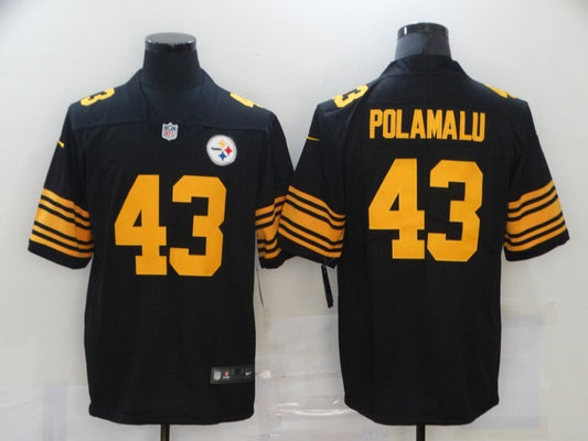 Men’s Pittsburgh Steelers Troy Polamalu #43 Black Alternate Legend Jersey