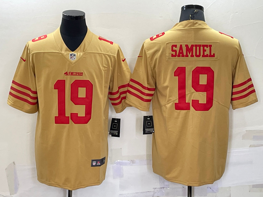 Men’s San Francisco 49ers Deebo Samuel #19 Yellow Inverted Legend Jersey