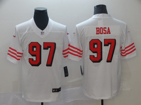 Men’s San Francisco 49ers Nick Bosa #97 White Vapor Limited Jersey