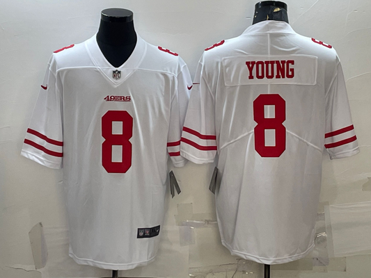 Men’s San Francisco 49ers Steve Young #8 White Jersey