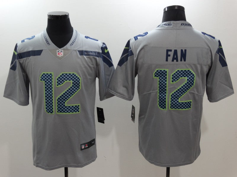 Men’s Seattle Seahawks 12th Fan Gray Team Jersey