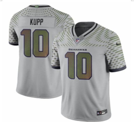 Men’s Seattle Seahawks Cooper Kupp #10 Wolf Gray 2025 Rivalries Collection Limited Jersey