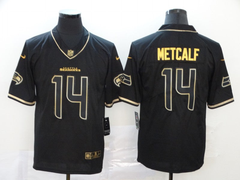 Men’s Seattle Seahawks DK Metcalf #14 Black Alternate Jersey