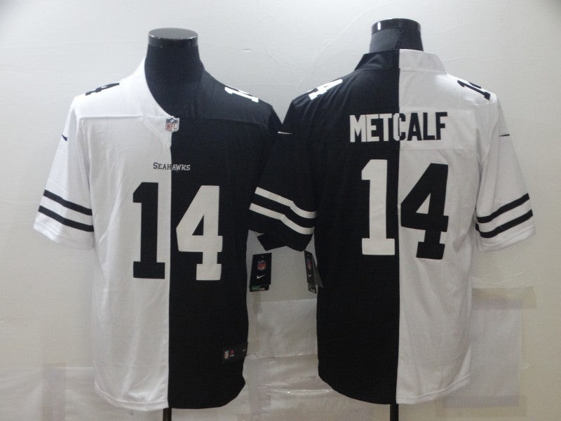 Men’s Seattle Seahawks DK Metcalf #14 Black/White Jersey