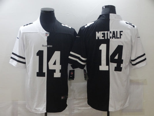 Men’s Seattle Seahawks DK Metcalf #14 Black/White Jersey