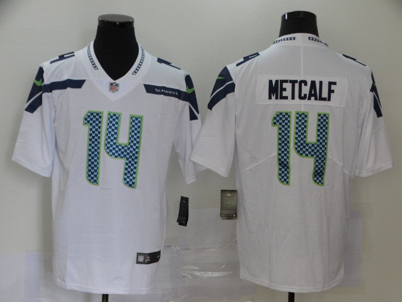 Men’s Seattle Seahawks DK Metcalf #14 White Jersey