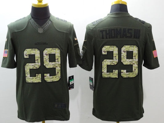Men’s Seattle Seahawks Earl Thomas III #29 Army Green Jersey