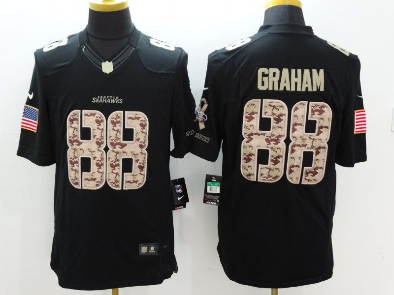 Men’s Seattle Seahawks Jimmy Graham #88 Black Jersey