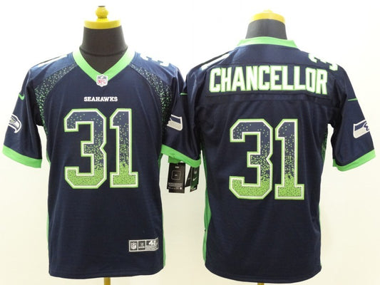 Men’s Seattle Seahawks Kam Chancellor #31 Navy Jersey