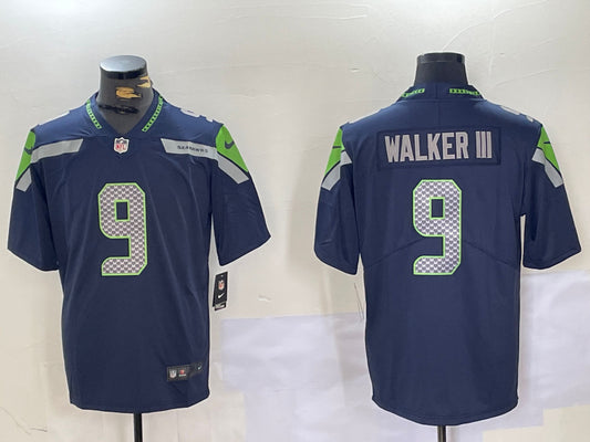 Men’s Seattle Seahawks Kenneth Walker III #9 Navy Jersey