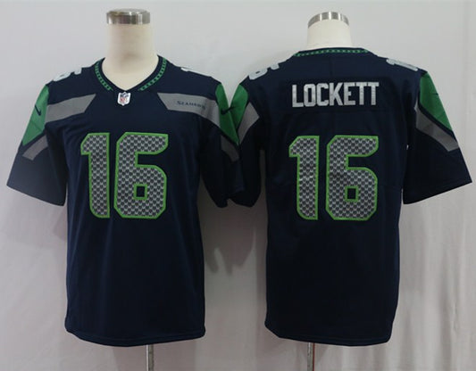Men’s Seattle Seahawks Tyler Lockett #16 Navy Jersey