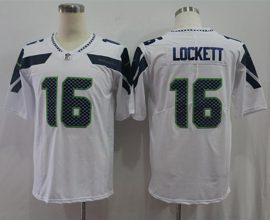 Men’s Seattle Seahawks Tyler Lockett #16 White Jersey