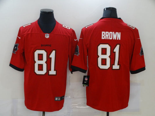 Men’s Tampa Bay Buccaneers Antonio Brown #81 Red Jersey