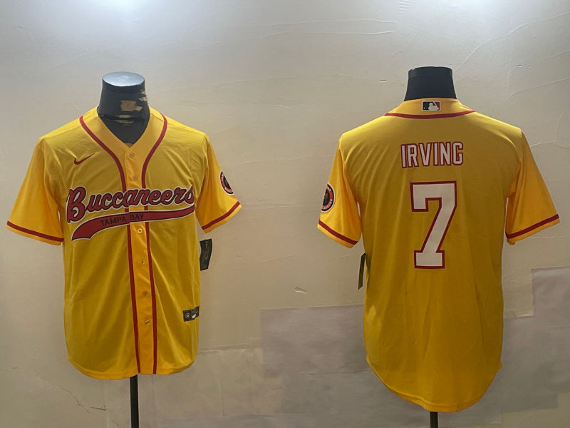 Men’s Tampa Bay Buccaneers Bucky Irving #7 Yellow Jersey