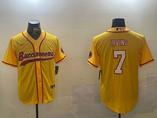 Men’s Tampa Bay Buccaneers Bucky Irving #7 Yellow Jersey
