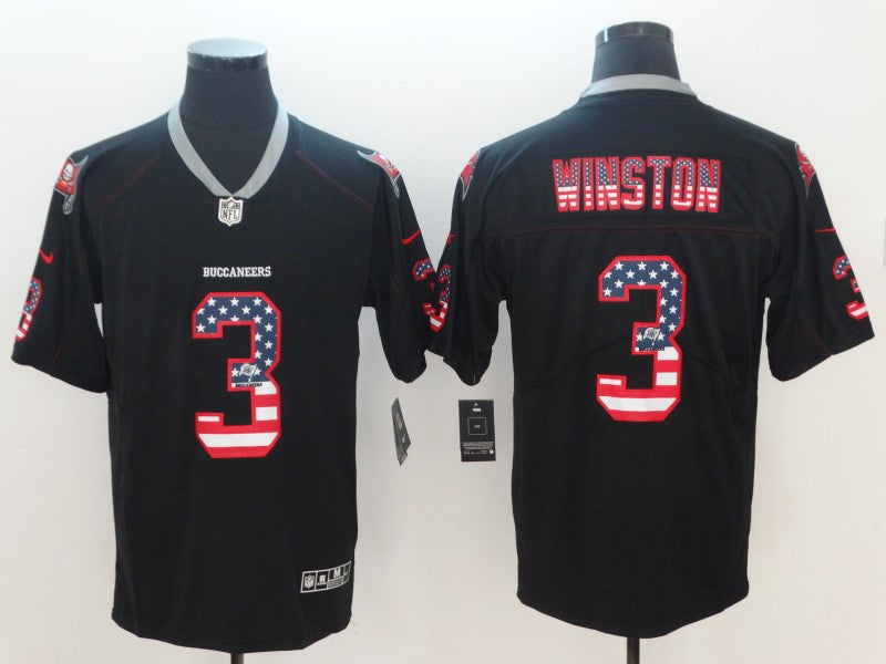Men’s Tampa Bay Buccaneers Jameis Winston #3 Black Alternate Jersey