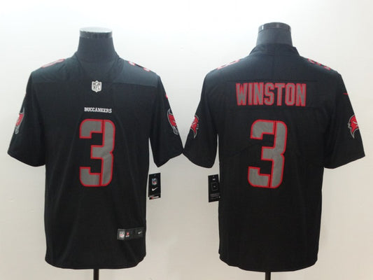 Men’s Tampa Bay Buccaneers Jameis Winston #3 Black Jersey