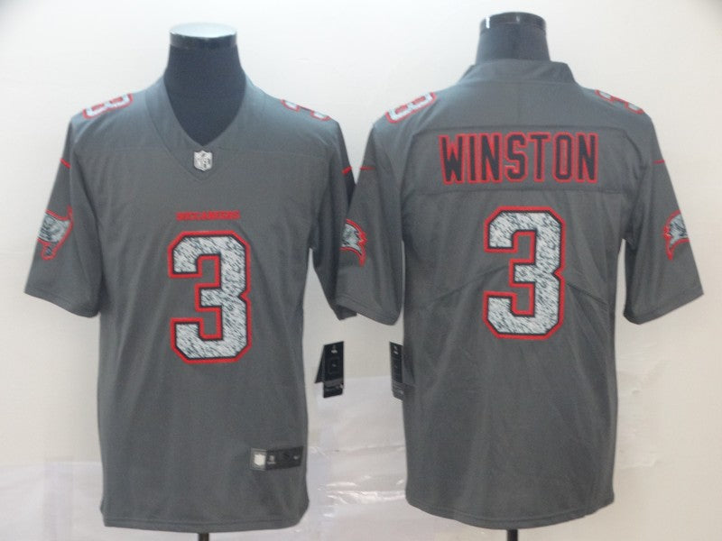 Men’s Tampa Bay Buccaneers Jameis Winston #3 Gray Jersey