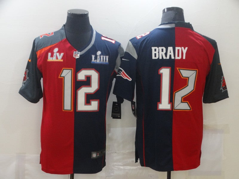 Men’s Tampa Bay Buccaneers Tom Brady #12 Red/Blue Jersey