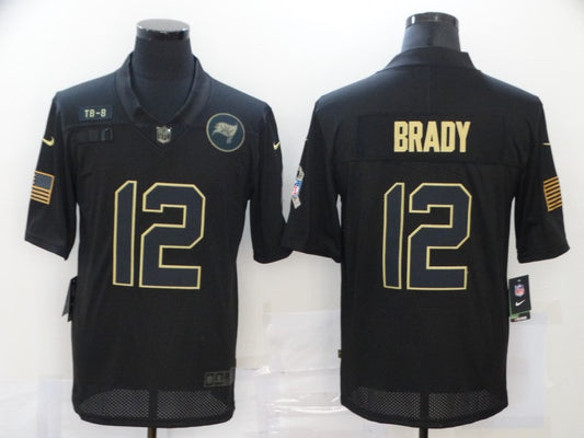 Men’s Tampa Bay Buccaneers Tom Brady Black 2020 Salute To Service Limited Jersey