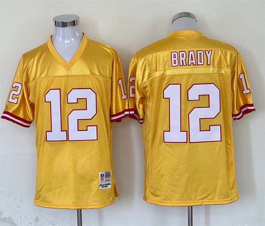 Men’s Tampa Bay Buccaneers Tom Brady Mitchell & Ness Yellow Legacy Jersey