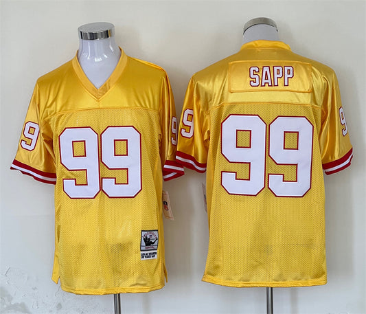 Men’s Tampa Bay Buccaneers Warren Sapp Mitchell & Ness Yellow Legacy Jersey