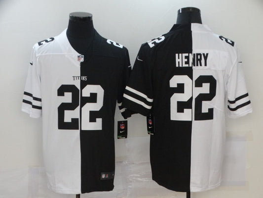 Men’s Tennessee Titans Derrick Henry #22 Black/White Jersey