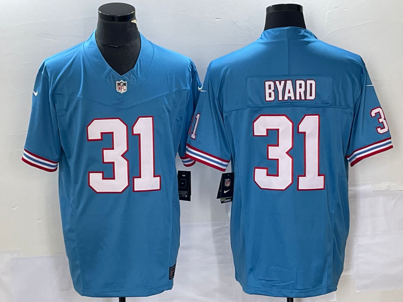 Men’s Tennessee Titans Kevin Byard #31 Light Blue Oilers Throwback Vapor F.U.S.E. Limited Jersey