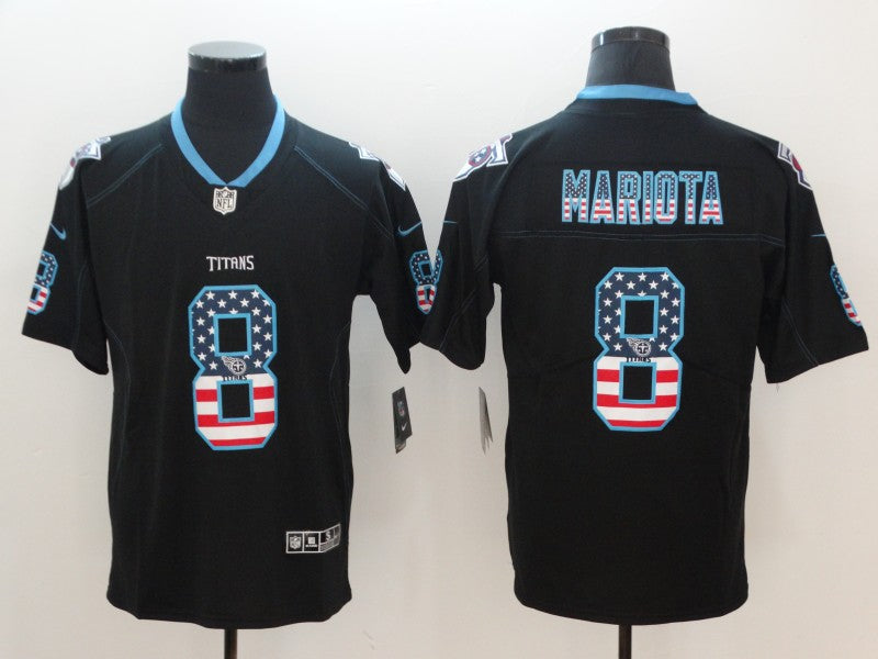 Men’s Tennessee Titans Marcus Mariota #8 Black Alternate Jersey