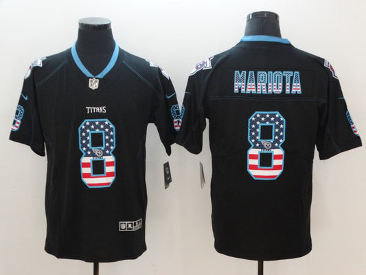 Men’s Tennessee Titans Marcus Mariota #8 Black Alternate Jersey