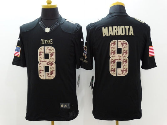 Men’s Tennessee Titans Marcus Mariota #8 Black Authentic Jersey
