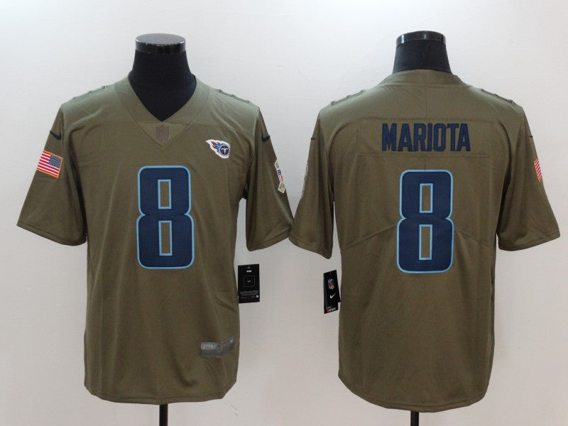 Men’s Tennessee Titans Marcus Mariota #8 Brown Jersey