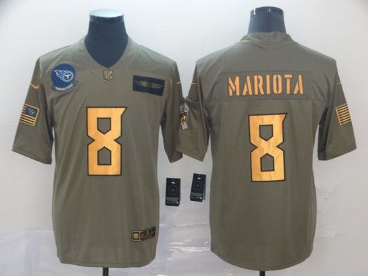 Men’s Tennessee Titans Marcus Mariota #8 Brown Jersey