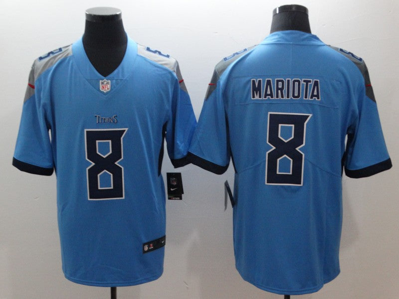 Men’s Tennessee Titans Marcus Mariota #8 Light Blue Jersey