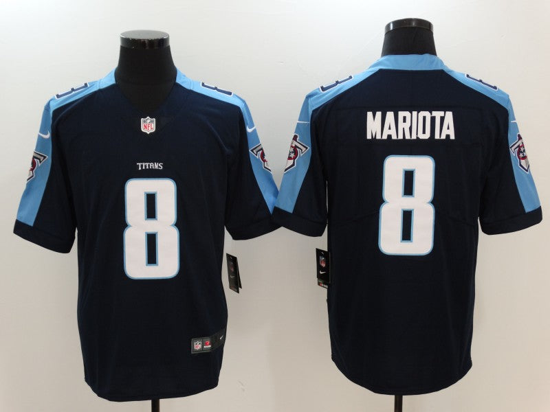 Men’s Tennessee Titans Marcus Mariota #8 Navy Jersey