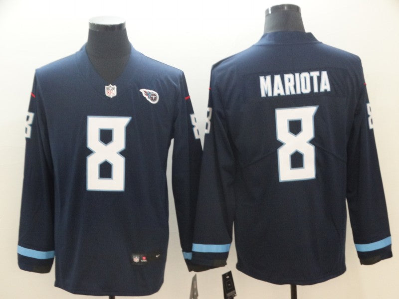 Men’s Tennessee Titans Marcus Mariota #8 Navy Jersey