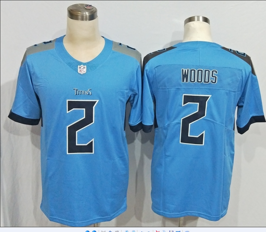 Men’s Tennessee Titans Robert Woods #2 Light Blue Jersey
