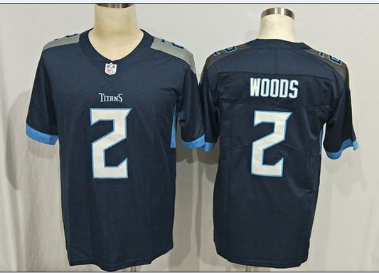 Men’s Tennessee Titans Robert Woods #2 Navy Jersey