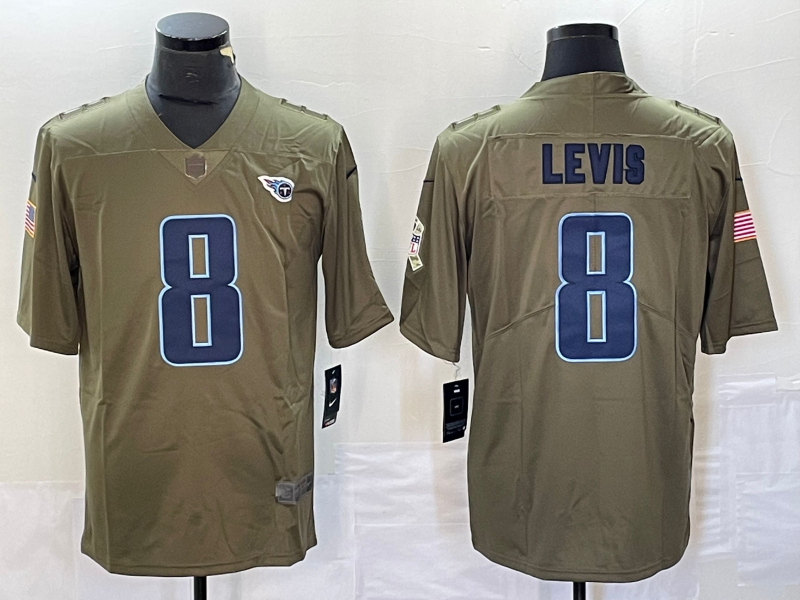 Men’s Tennessee Titans Will Levis #8 Brown Jersey